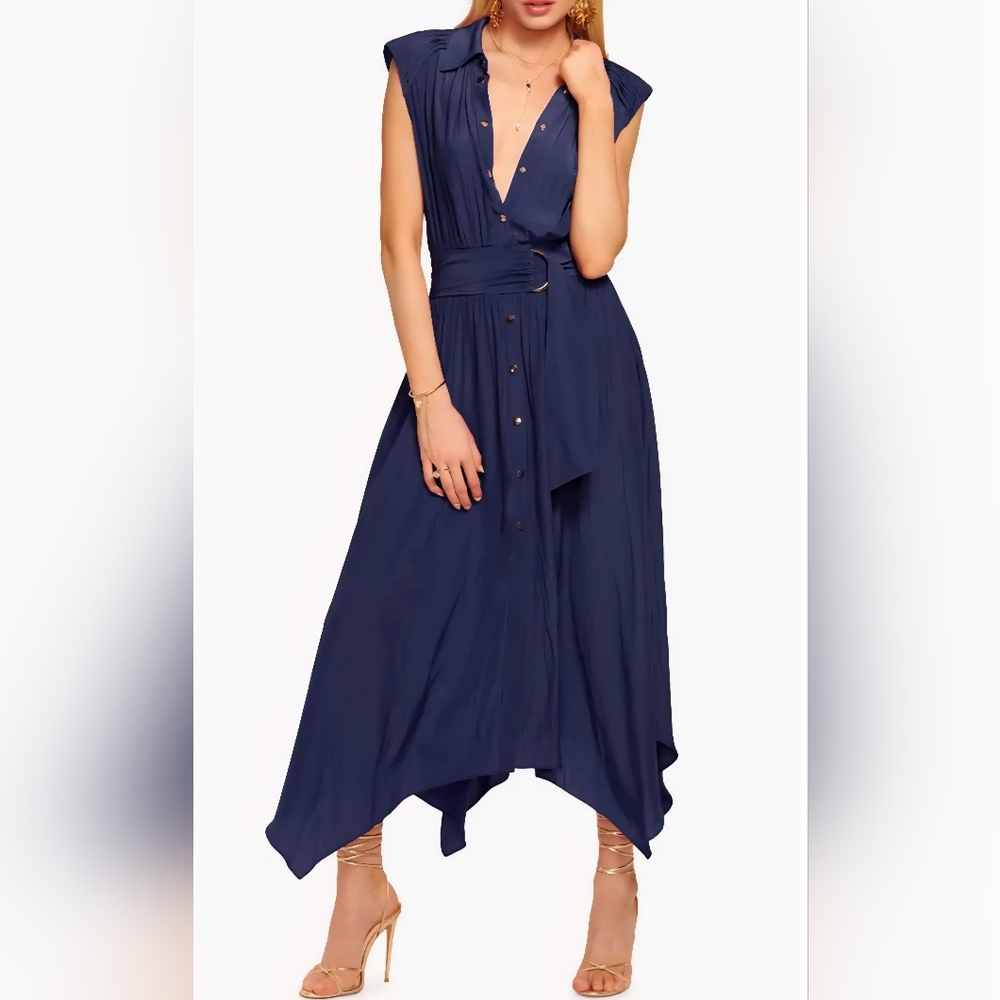 Ivy Ramy Brook Navy Sleeveless Dress